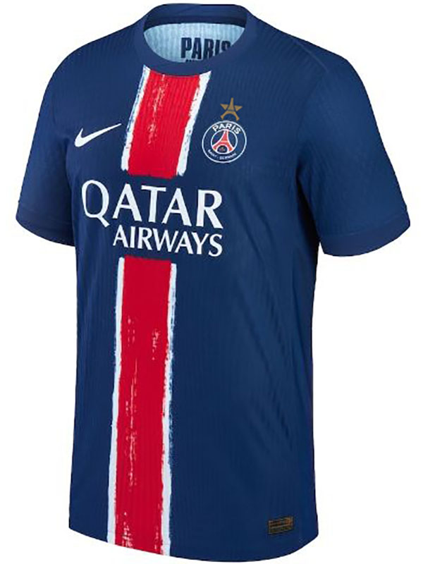 Paris saint-germain maillot domicile des champions d'Europe uniforme de football pour adultes première tenue de football pour hommes haut chemise de sport 2024-2025